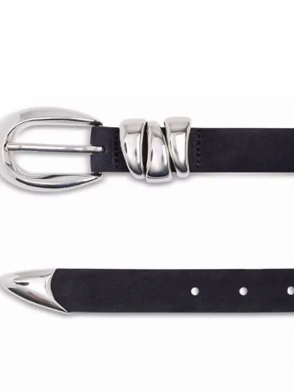 Madewell Women's Triple Keeper Suede Belt L